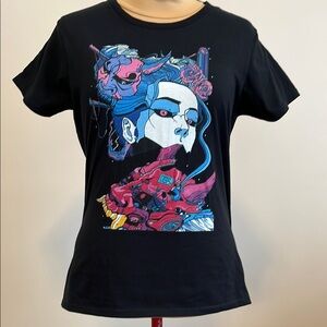 Black Cyberpunk Graphic Tee